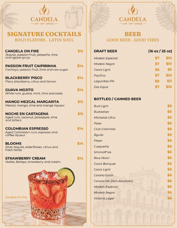 Menu page