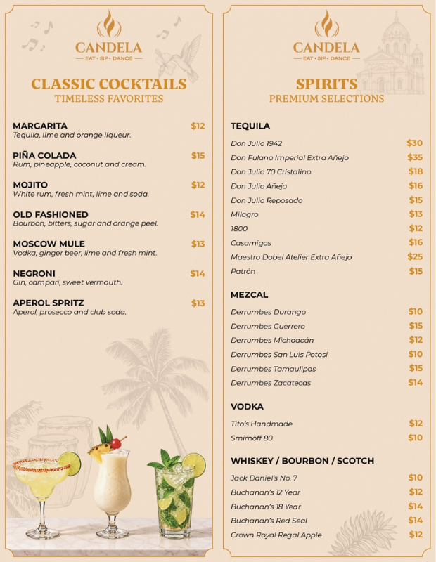 Menu page